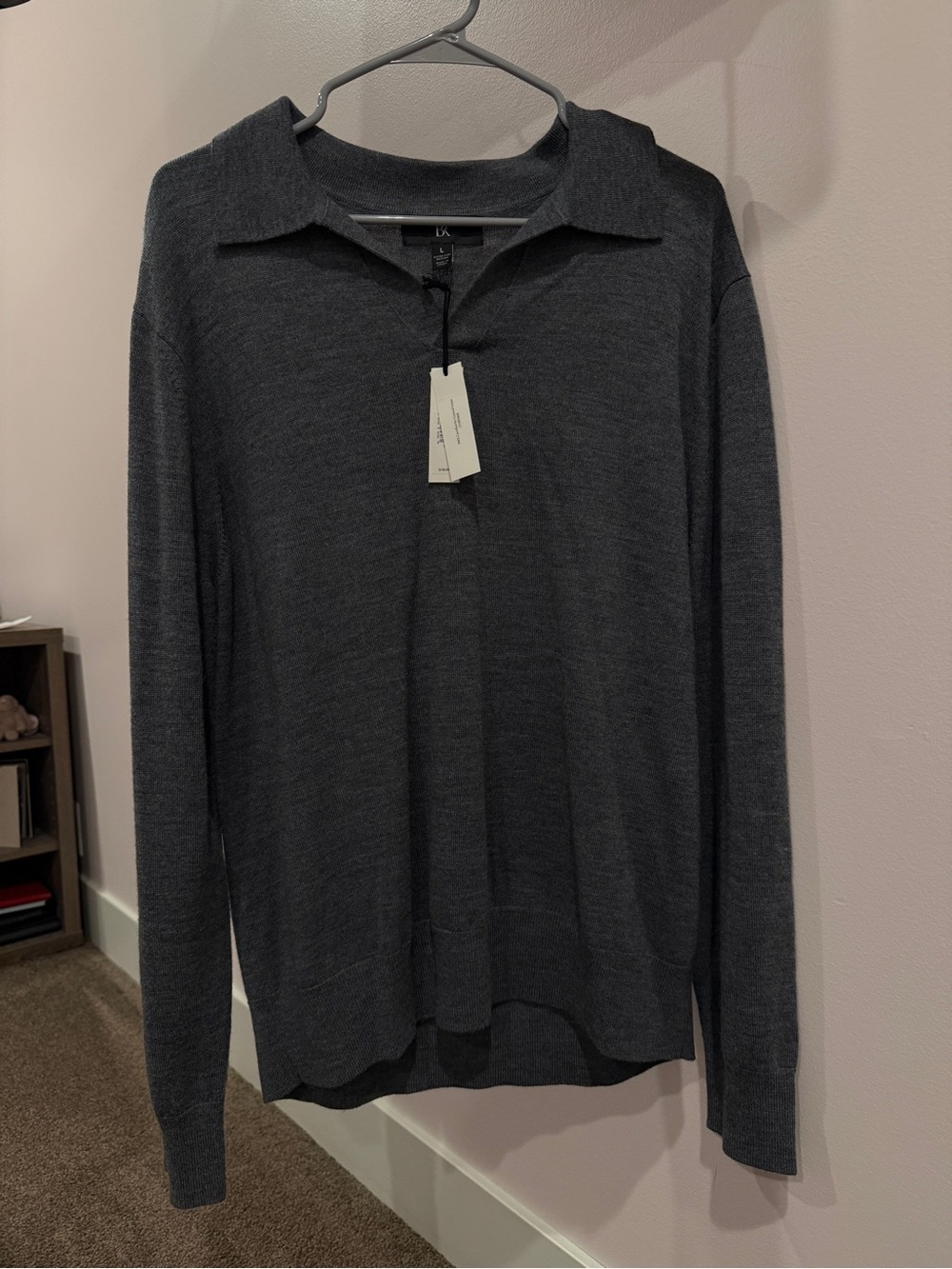Men's Dark Gray Banana Republic Polo Sweater